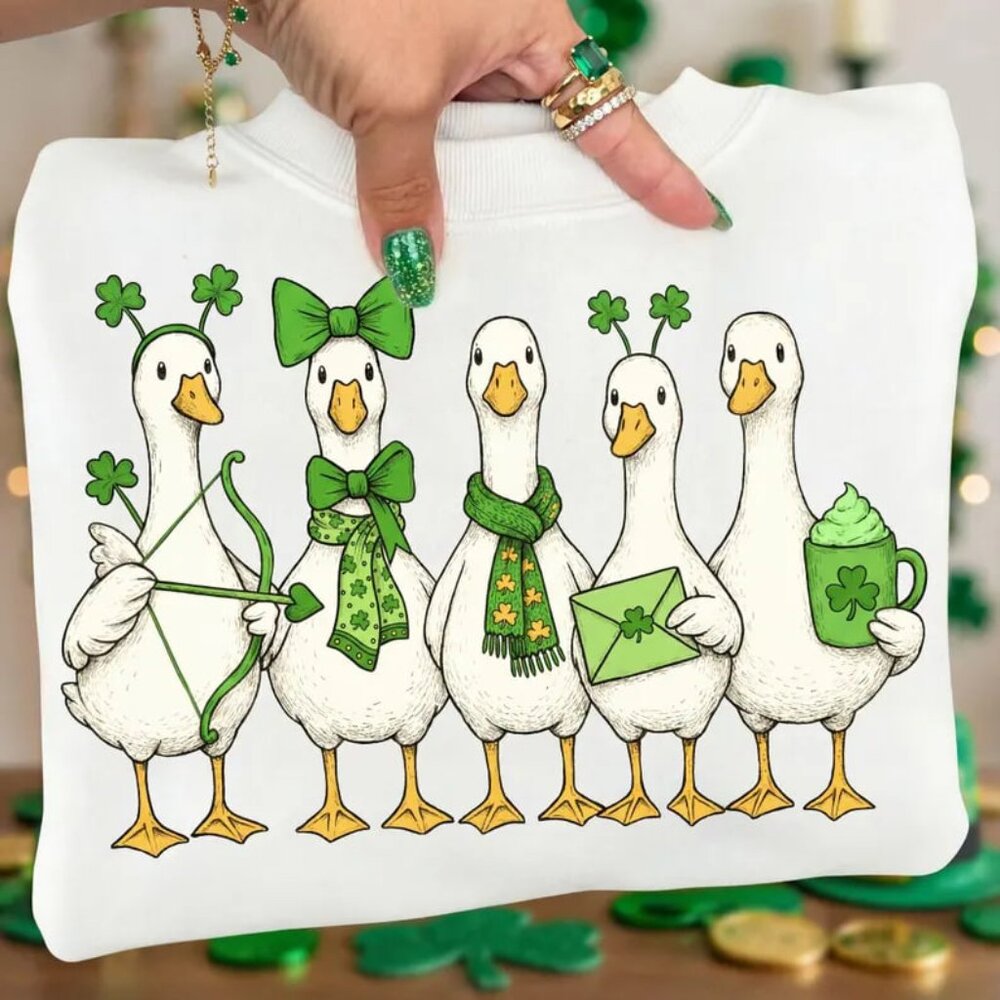 Funny St Patricks Day Shirt, Irish Goose Tshirt, Shamrock Day Shirt